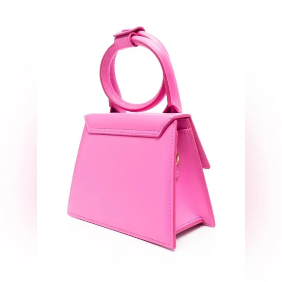 Jacquemus La Chiquita Noued Leather Logo Top Handle Bag
